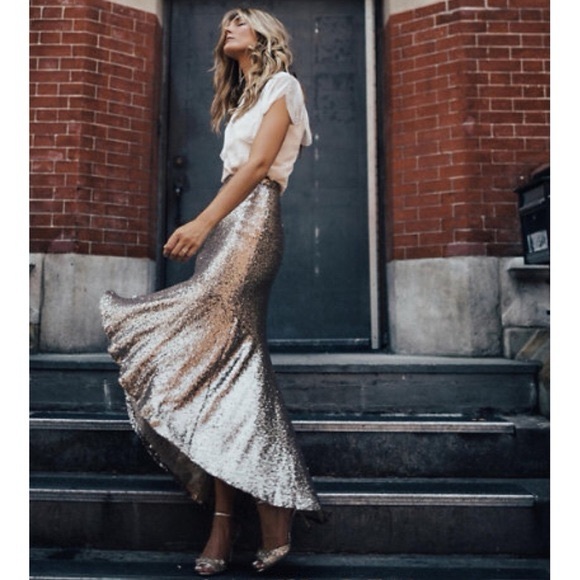 Jenny Yoo Sequin Cosmos Skirt sz 4 - Holiday Party - Picture 6 of 6